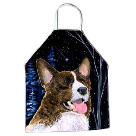 Carolines Treasures Carolines Treasures SS8387APRON Starry Night Corgi Apron - 27 x 31 in. SS8387APRON